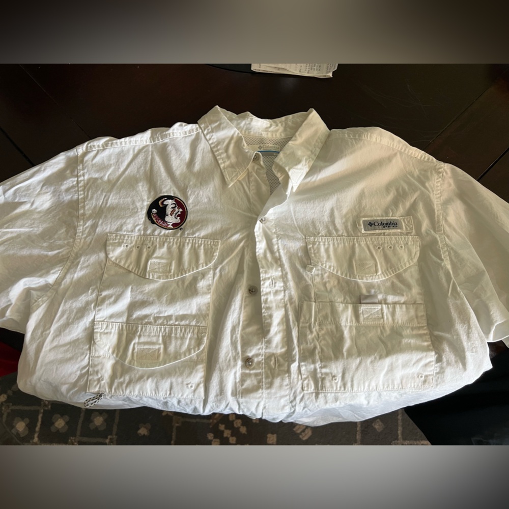 Columbia Florida State button up fishing shirt